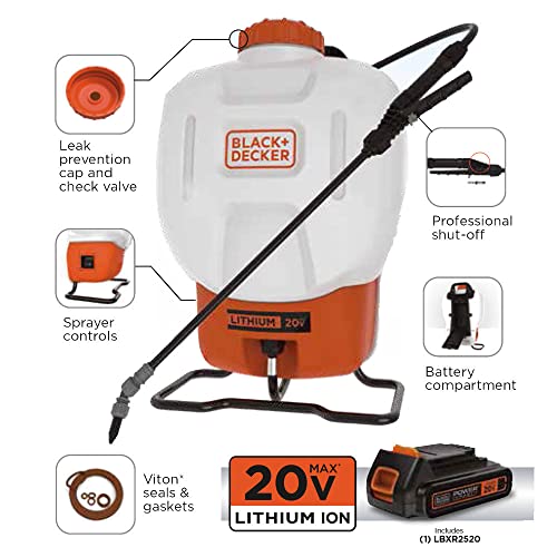 Black & Decker 20V MAX Cordless Backpack Sprayer Kit
