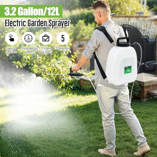 Lawn and Garden Backpack Sprayer, Battery Powered
